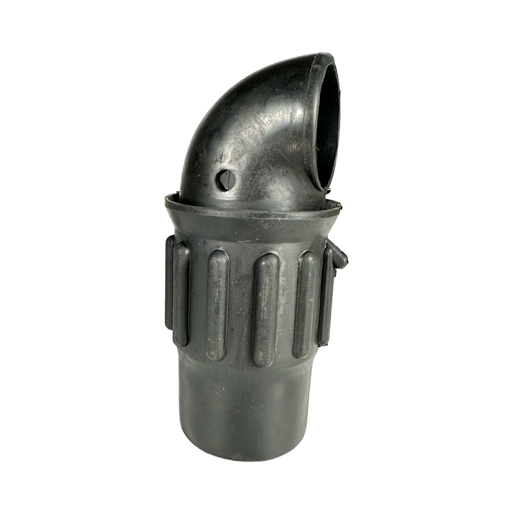 Einlaufbogen, Typ GEA/Westfalia, Rohr Ø 50 mm, Loch im Glas Ø 60 mm, für Edelstahlklappe eine seitliche Bohrung, Original Nummer 7038-2809-040