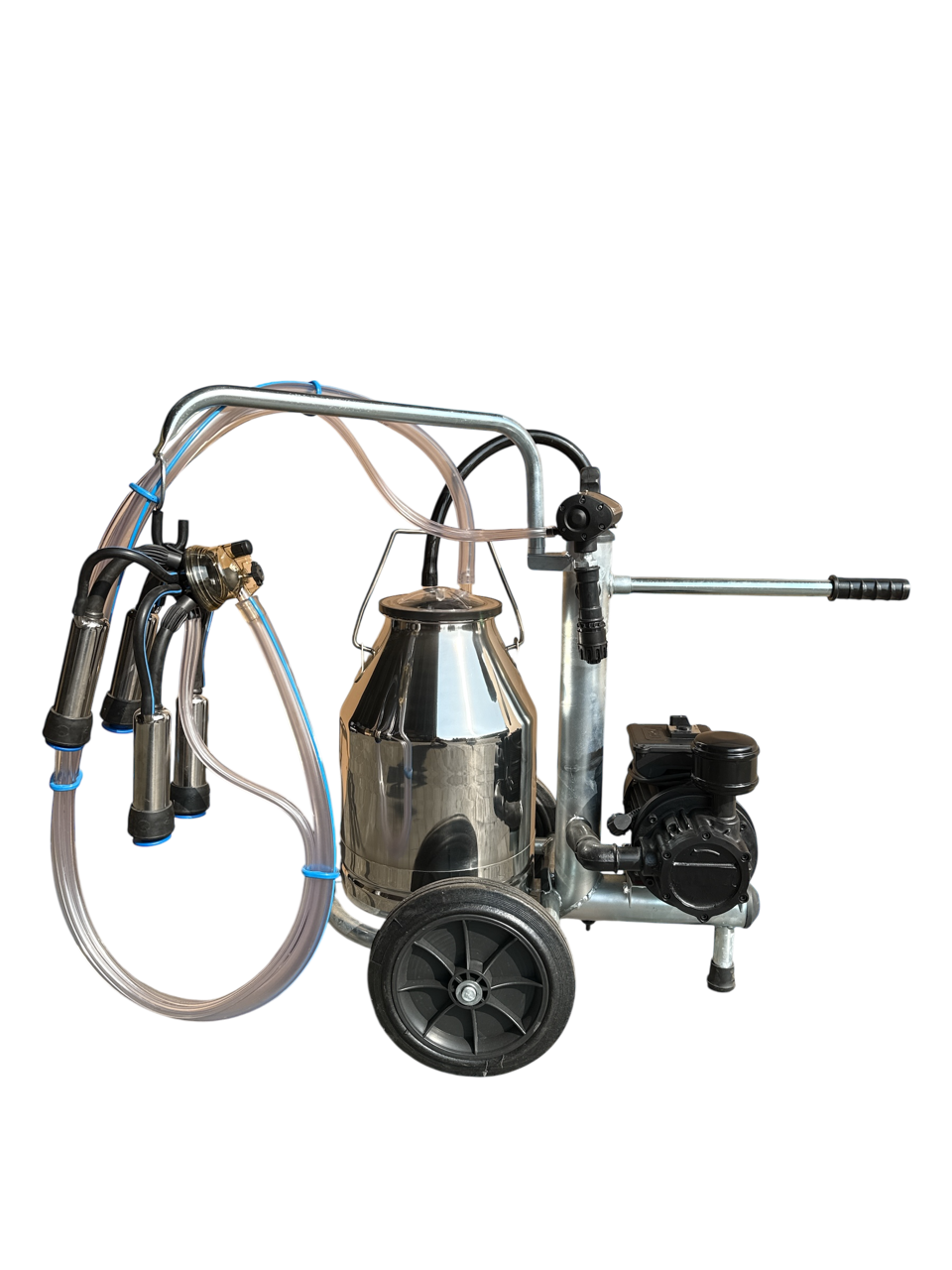 Minimilker Modell ECO+, 30 Liter Edelstahl Eimer, 150cc Melkzeug std, Black Milk 60/40 Pulsator kompl.