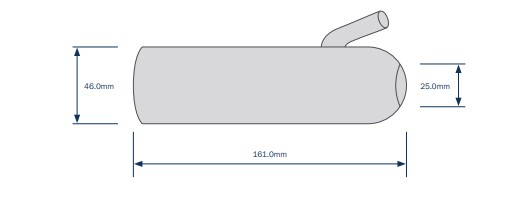 Zitzengummi für SAC 25215012, Loch Ø 20 mm, Anschluss Ø 14 mm, Länge 300 mm