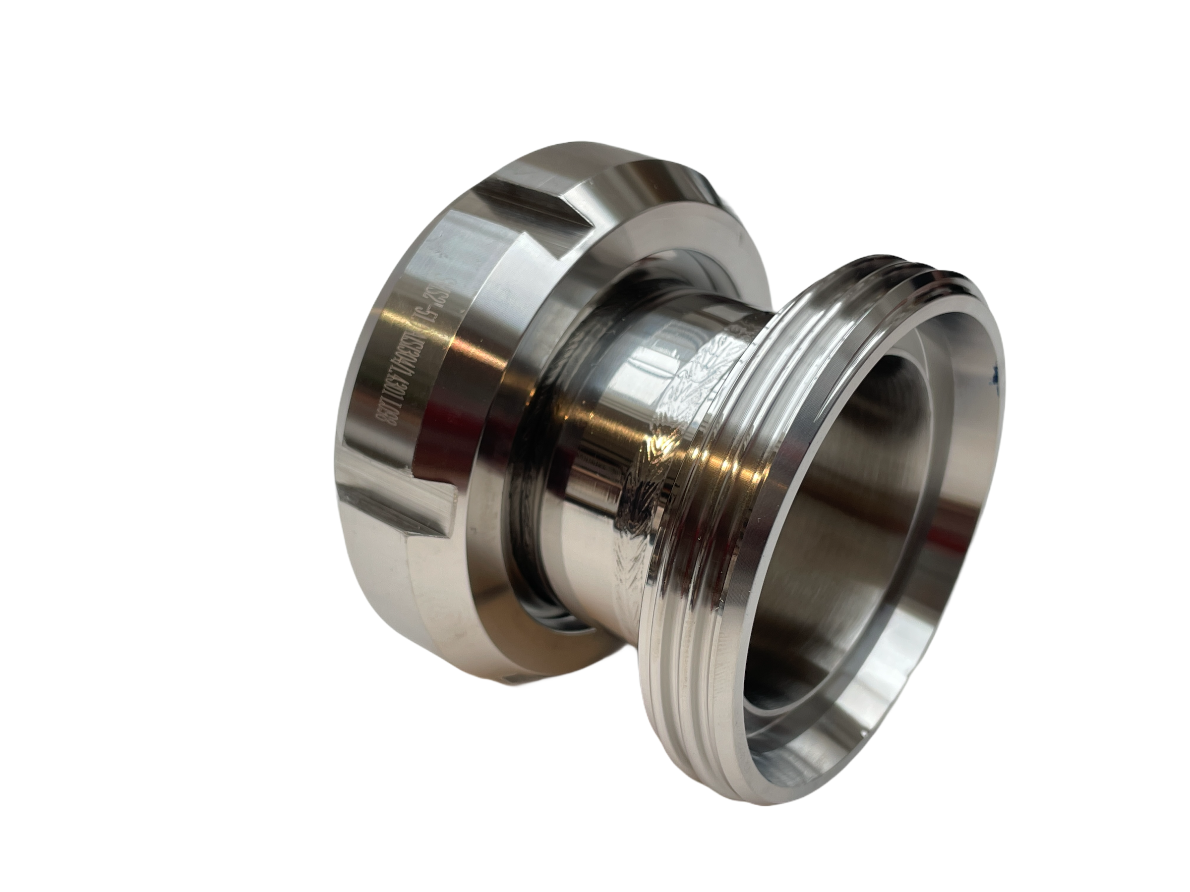 Verbindungsstück reduziert, Edelstahl, Kegel-Überwurfmutter "SMS" 2", / Überwurfmutter DN50