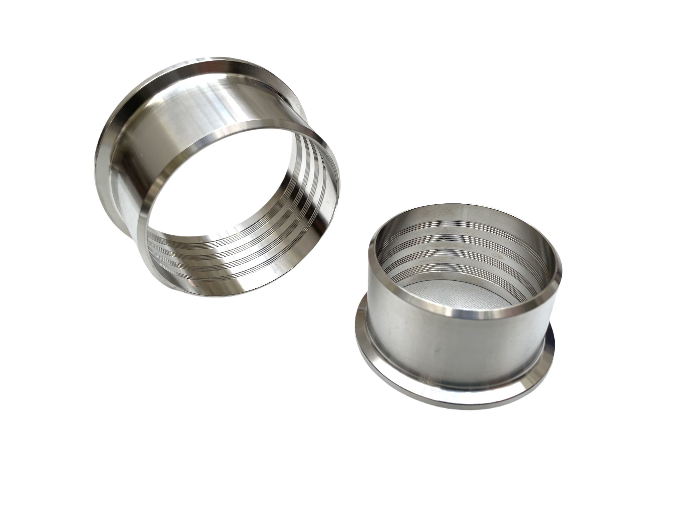 Clamp-Stutzen, Edelstahl, Zoll, poliert , 1 1/2" Leitung, geeignet für Ø 38,1 mm