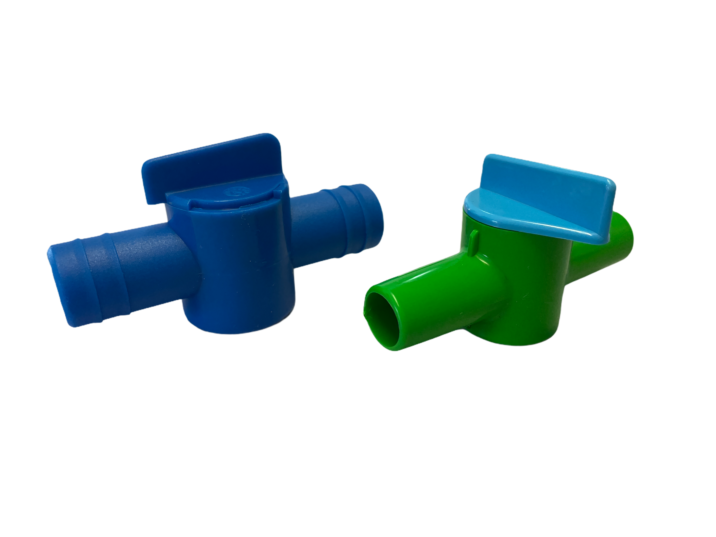 2-Wegehahn, 19 x 16 mm, blau