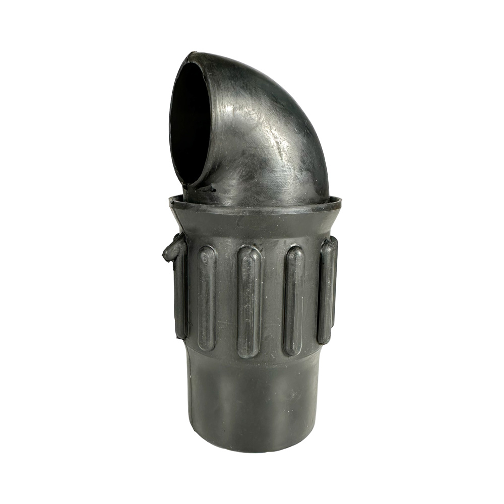 Einlaufbogen, Typ GEA/Westfalia, Rohr Ø 50 mm, Loch im Glas Ø 60 mm, für Edelstahlklappe eine seitliche Bohrung, Original Nummer 7038-2809-040