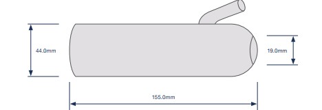 Zitzengummi 381988, Loch Ø 24 mm,Anschluss Ø 10 mm, Länge 319 mm