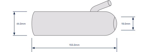 Zitzengummi 381989, Loch Ø 22 mm,Anschluss Ø 11 mm, Länge 320 mm