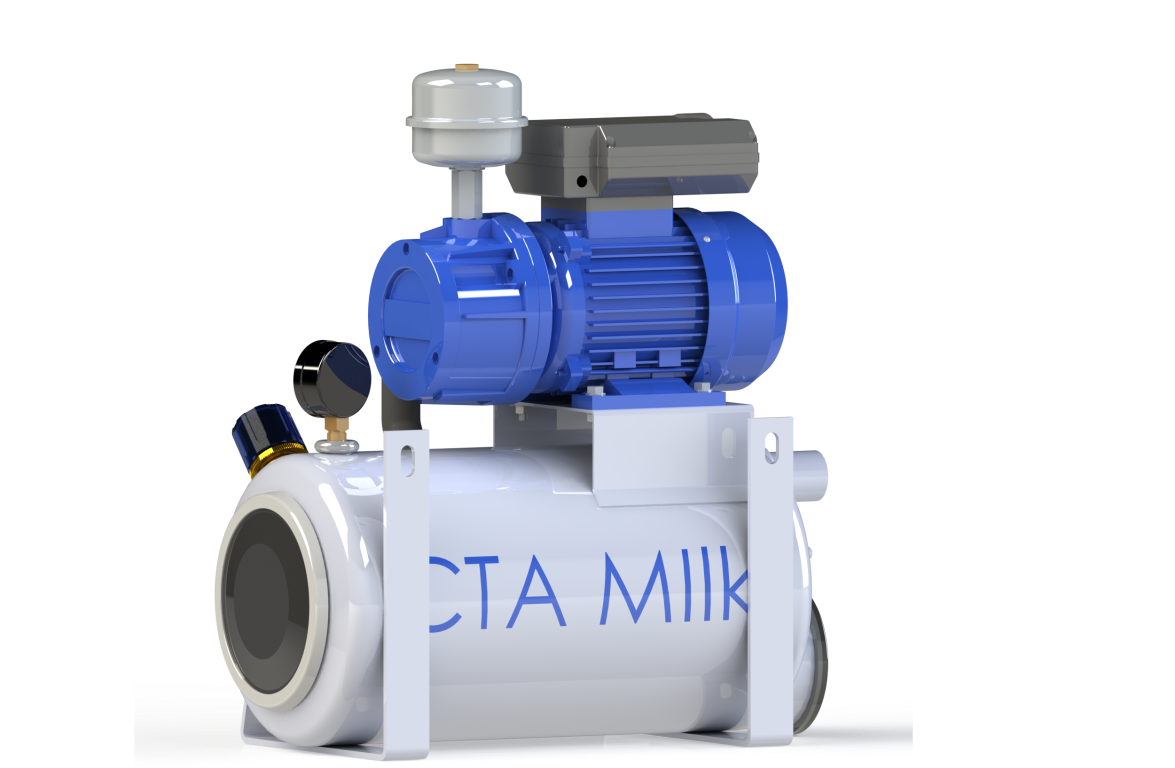 Vakuumpumpe GPV 200 trocken, auf 22 Liter Tank, 200 Liter, 0,75 Kw / 1,1 PS, 230 V inkl. Schalldämpfer