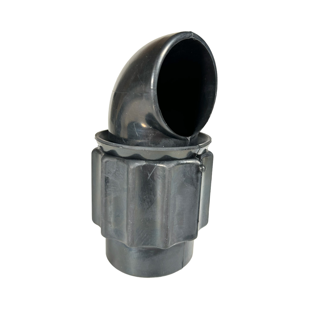 Einlaufbogen, Rohr Ø 40 mm, Loch im Glas Ø 60 mm, für Edelstahlklappe Bohrung seitlich und hinten, Modell Westfalia, Original Nummer 7038-2809-050