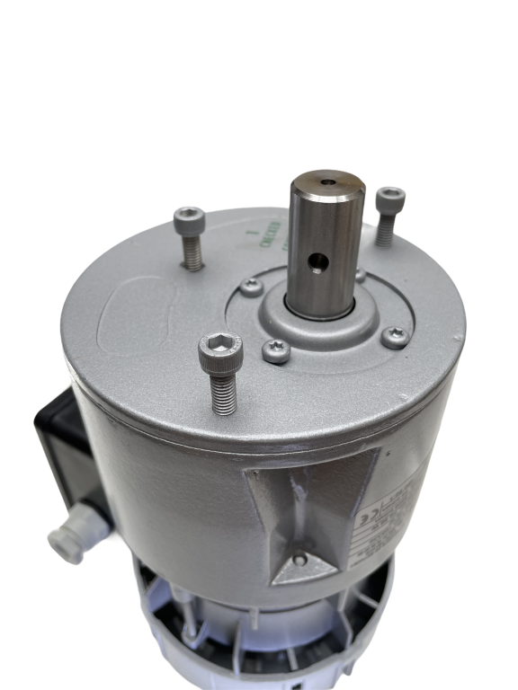 Rührwerksmotor R1C225M2BC, 230 V  , 50Hz , 30-36  U/Min. ,Welle Ø 19 mm Länge 35 mm , 17 mm vom Wellenende bis Bohrungsmitte  Ø 5 mm , 1100W, 300 L/min
