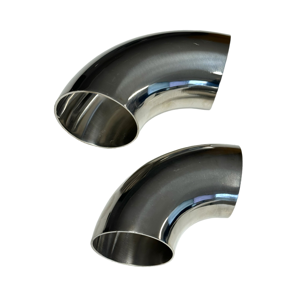 Bogen, Edelstahl, 90°, in Zoll, Walzsystem, Ø 32 mm, 1 ¼", für Fullwood geeignet