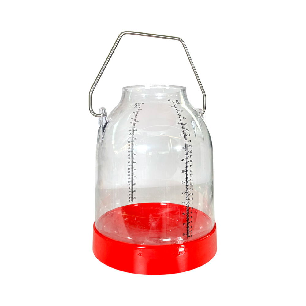 Melkeimer, Kunststoff, 30 Liter, Bügelhöhe 117 mm für DeLaval-Deckel, rot