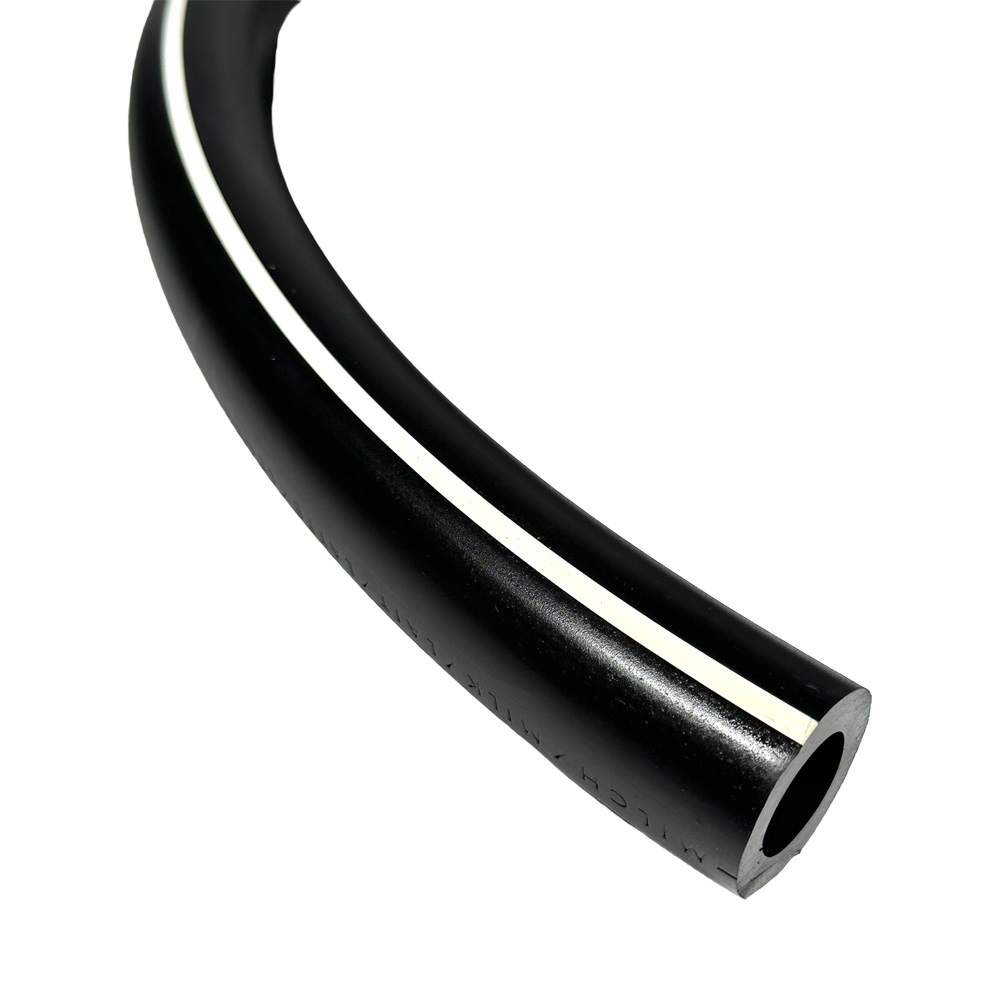 Gummi Milchschlauch, ø 28 x 42 mm, weißer Streifen, 25 m Rolle