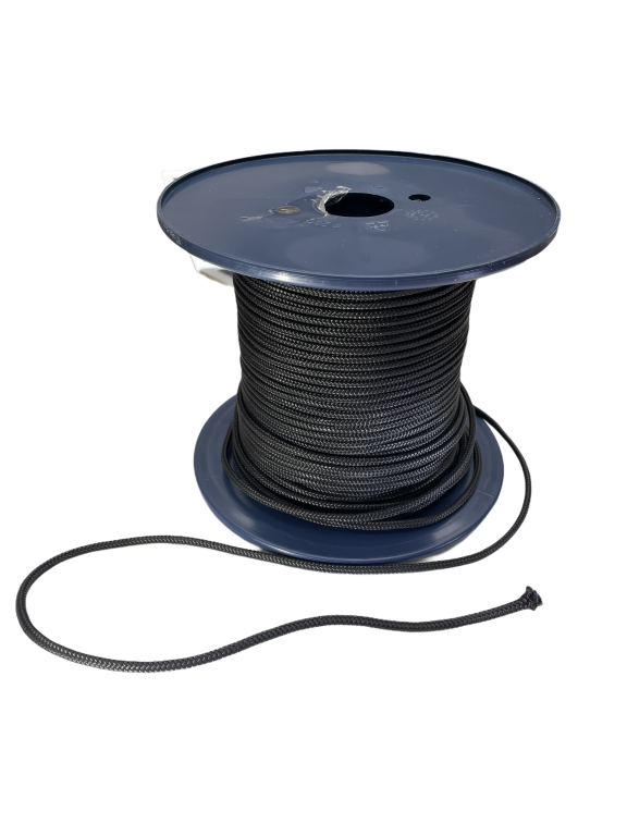 Nylon Abnahmeseil, schwarz, 3 mm