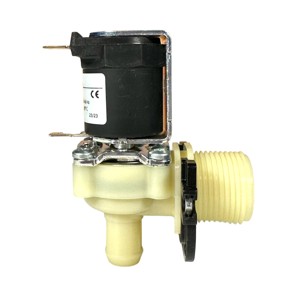 Magnetventil, einfach, winklig 230V (=), 3/4" Anschlussgewinde, Ø 13,5mm Stutzen mit 10 Liter Mengenregler