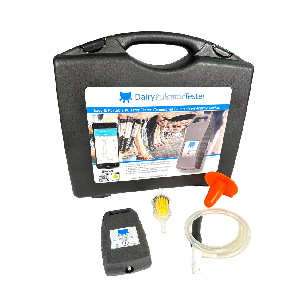 Pulsatortester ,,Dairy", universell einsetzbar, mit Bluetooth Schnittstelle, 8 Sprachen und PDF Report