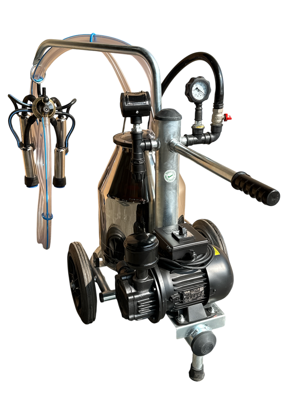 Minimilker Modell ECO+, 30 Liter Edelstahl Eimer, 150cc Melkzeug std, Black Milk 60/40 Pulsator kompl.