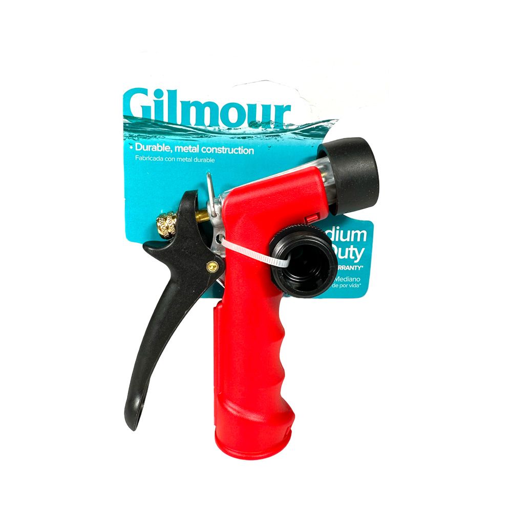Gilmour Euterbrause mit Schnellanschluss, Innengehäuse mit Messing, rot