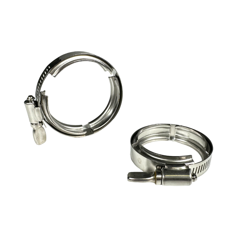 Klemmverschraubung, Edelstahl, Triclover V-Clamp, leichtes Modell, geeignet für 1 1/2" Leitung