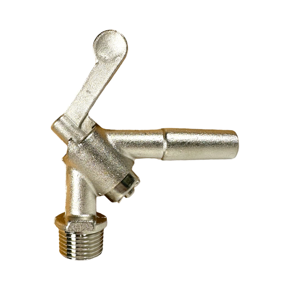 Vakuumhahn, winklig, für ½" Bohrung, vernickelt, Anschluss Ø 14mm