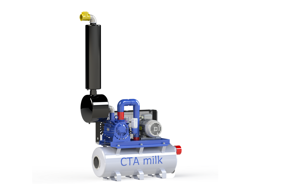 Vakuumpumpe GPV 2200 auf 85 Liter Tank kompl. 2300 Liter/min, 5,5 KW / 7,5 PS , inkl. Ölabscheider, Öler und Schalldämpfer