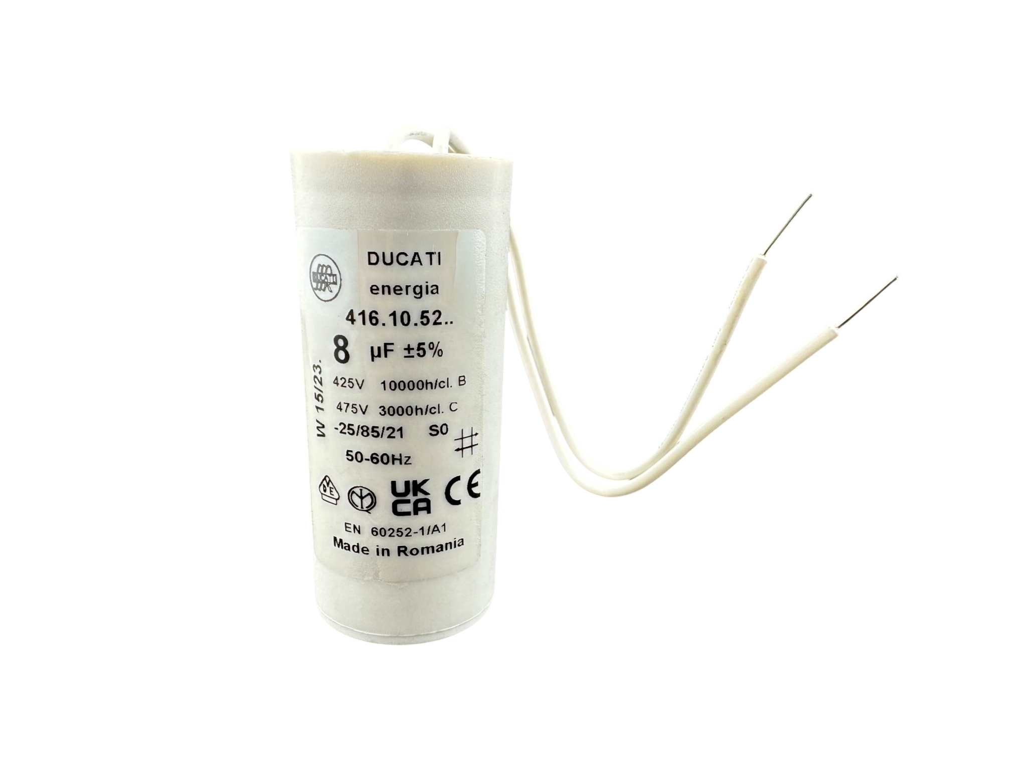 Kondensator 8µF, 450 V/ Draht VDE 0,5 m, 1C245 BR alle Typen