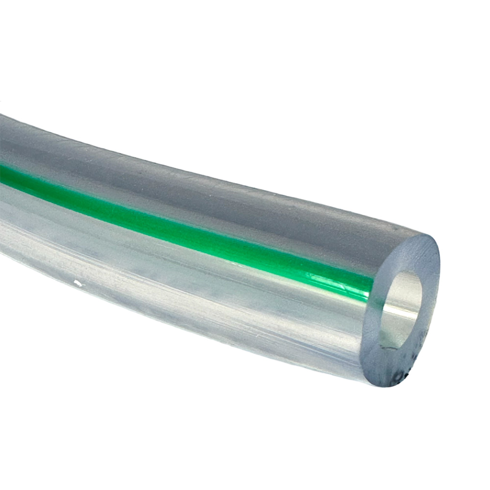 PVC Milchschlauch 19x32 mm mit grünem Streifen