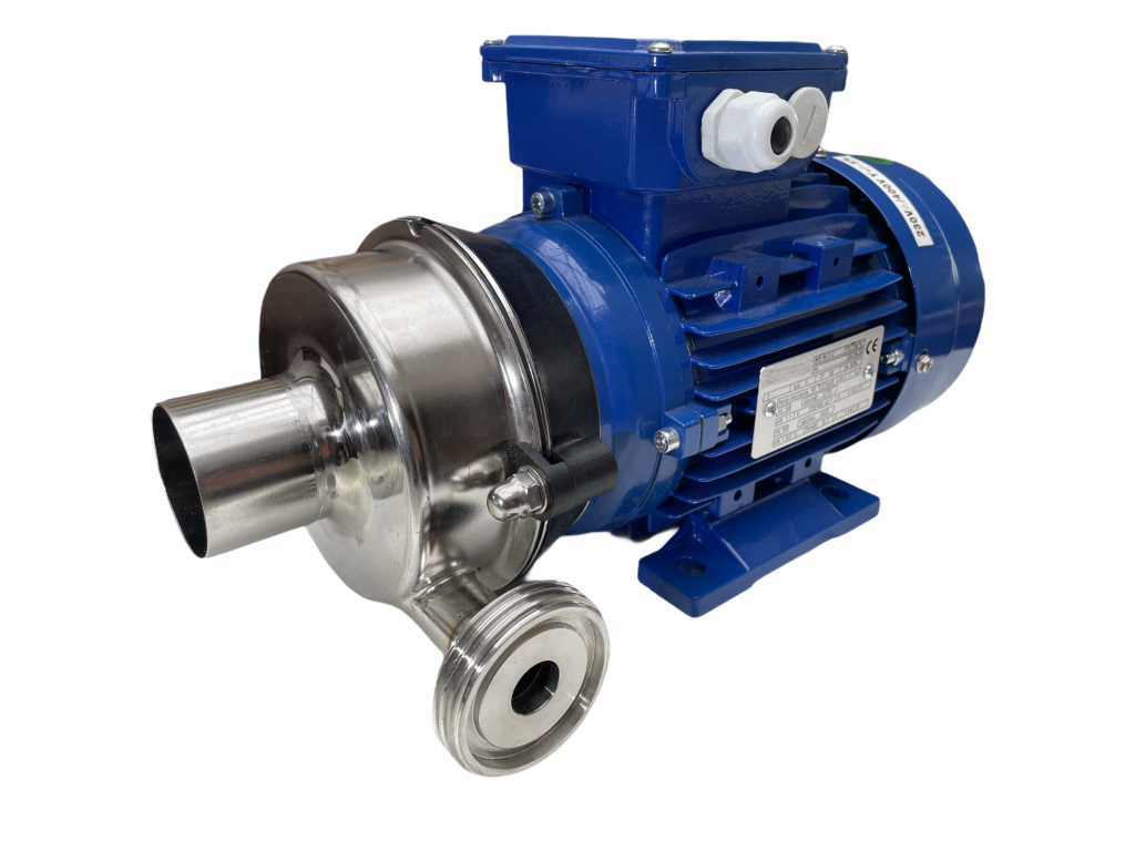 Milchpumpe FMP 110 links, DeLaval, 1,1 kW, 380 V, Fronstutzen 50mm, Gewinde 2"