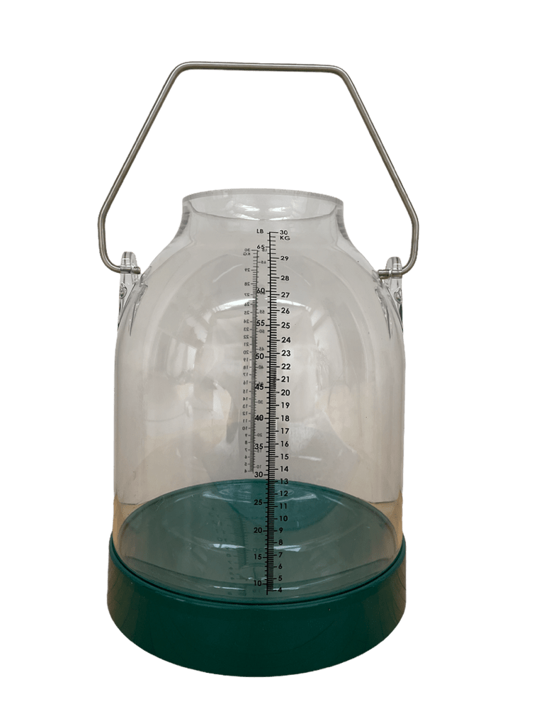 Melkeimer, Kunststoff, 30 Liter, Bügelhöhe Standard 143 mm, grün