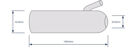Zitzengummi Ø 20 mm Loch, Ø 12,5 mm Anschluss, Länge 310 mm, passend für 99900703
