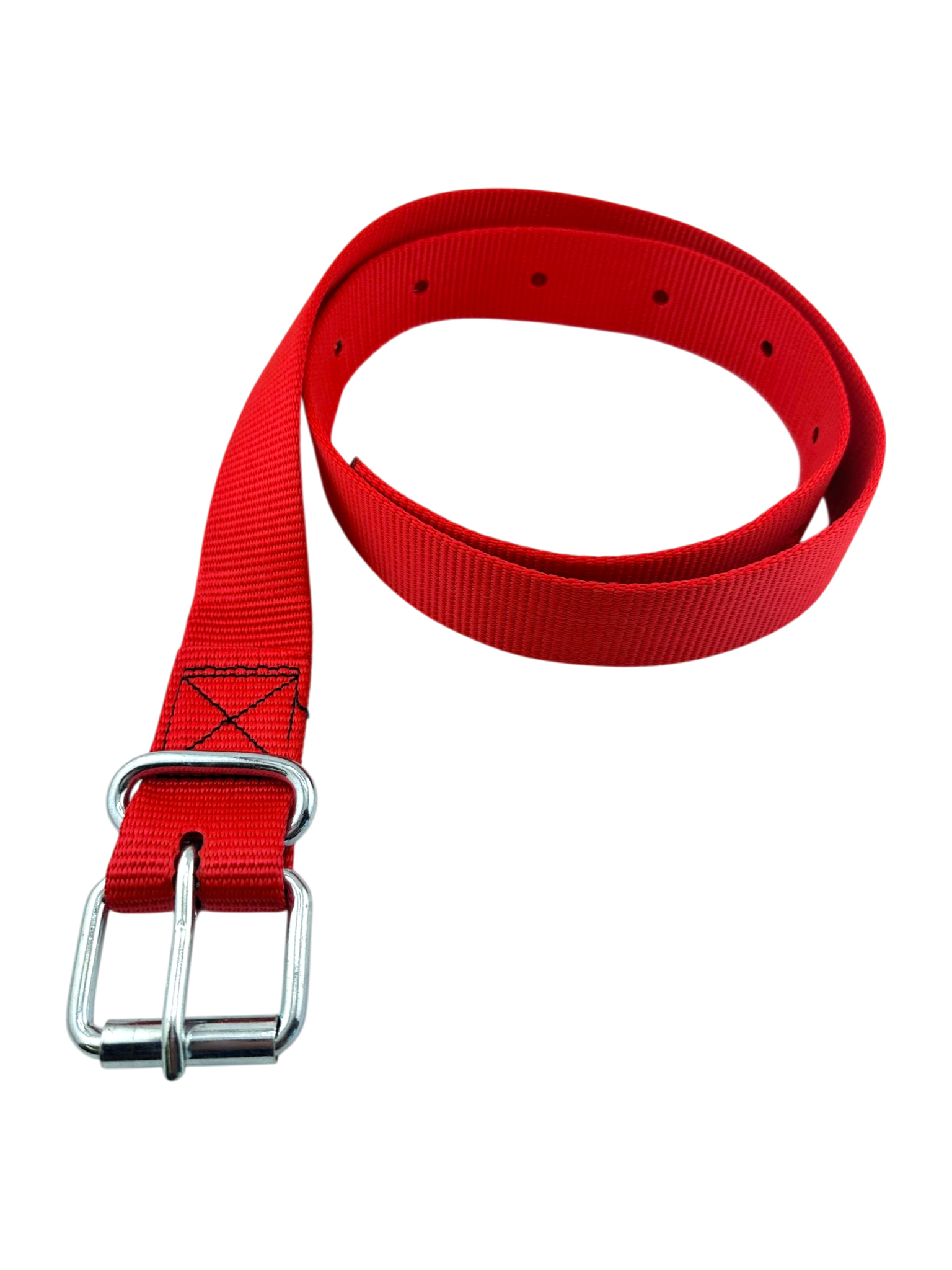Halsband mit Gürtelschnalle rot, 1300 mm