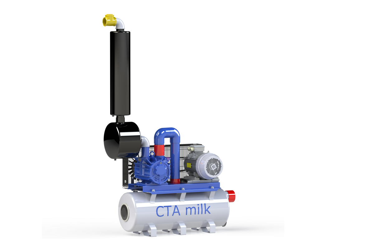 Vakuumpumpe GPV 3300 auf 110 Liter Tank kompl. 3000 Liter/Min, 5,5 KW / 7,5 PS , inkl. Ölabscheider, Öler und Schalldämpfer