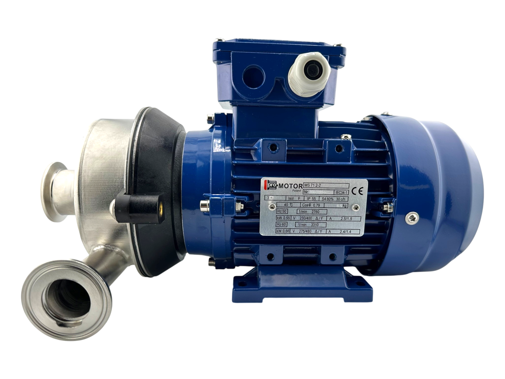 Milchpumpe VMS rechts, 0,55 kW, 230/400V, passend DeLaval 85502330