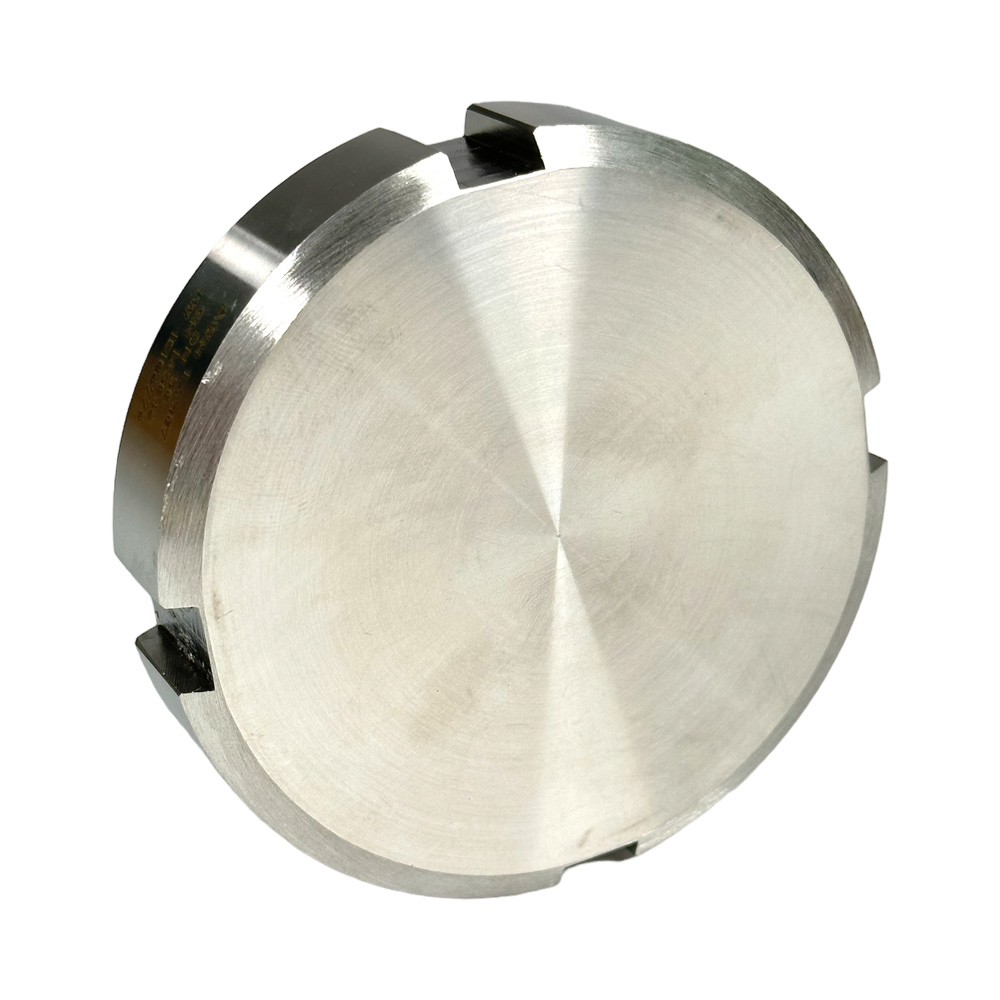 Verschlusskappe ohne Knopf aus Edelstahl DN50, mit Dichtscheibe 78x3mm