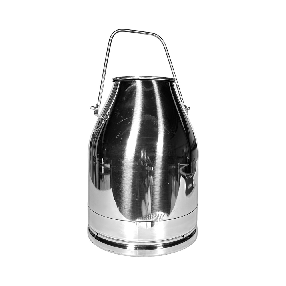 Melkeimer mit Bodengriff, Edelstahl, 30 Liter, 143mm Bügelhöhe