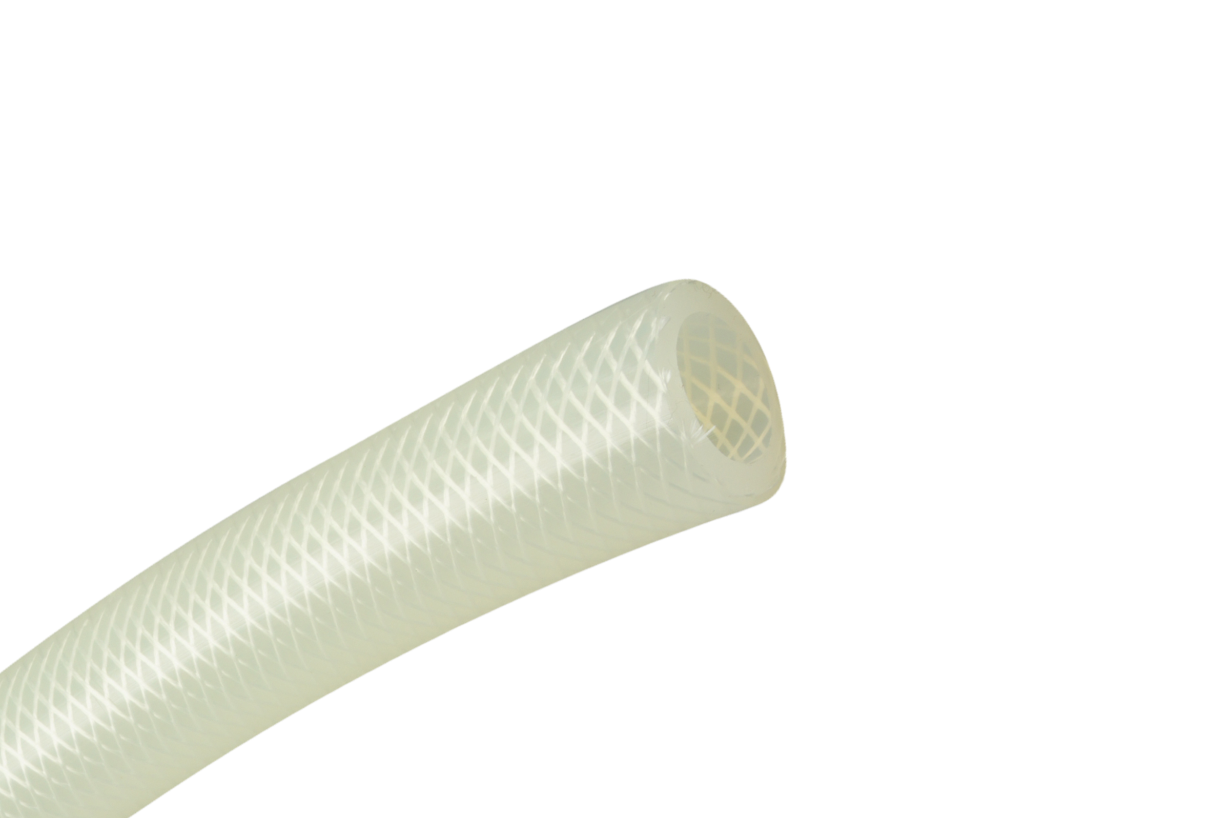 Silikon Gewebeschlauch, Ø 27 mm, transparent mit Platinvernetzung