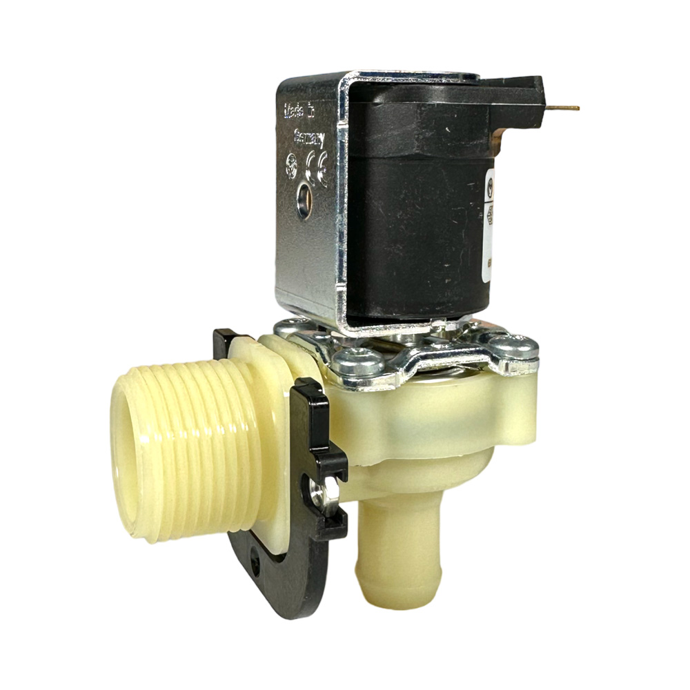 Magnetventil, winklig 230V, 3/4" Anschlussgewinde, Stutzen und Metallsiebeinsatz