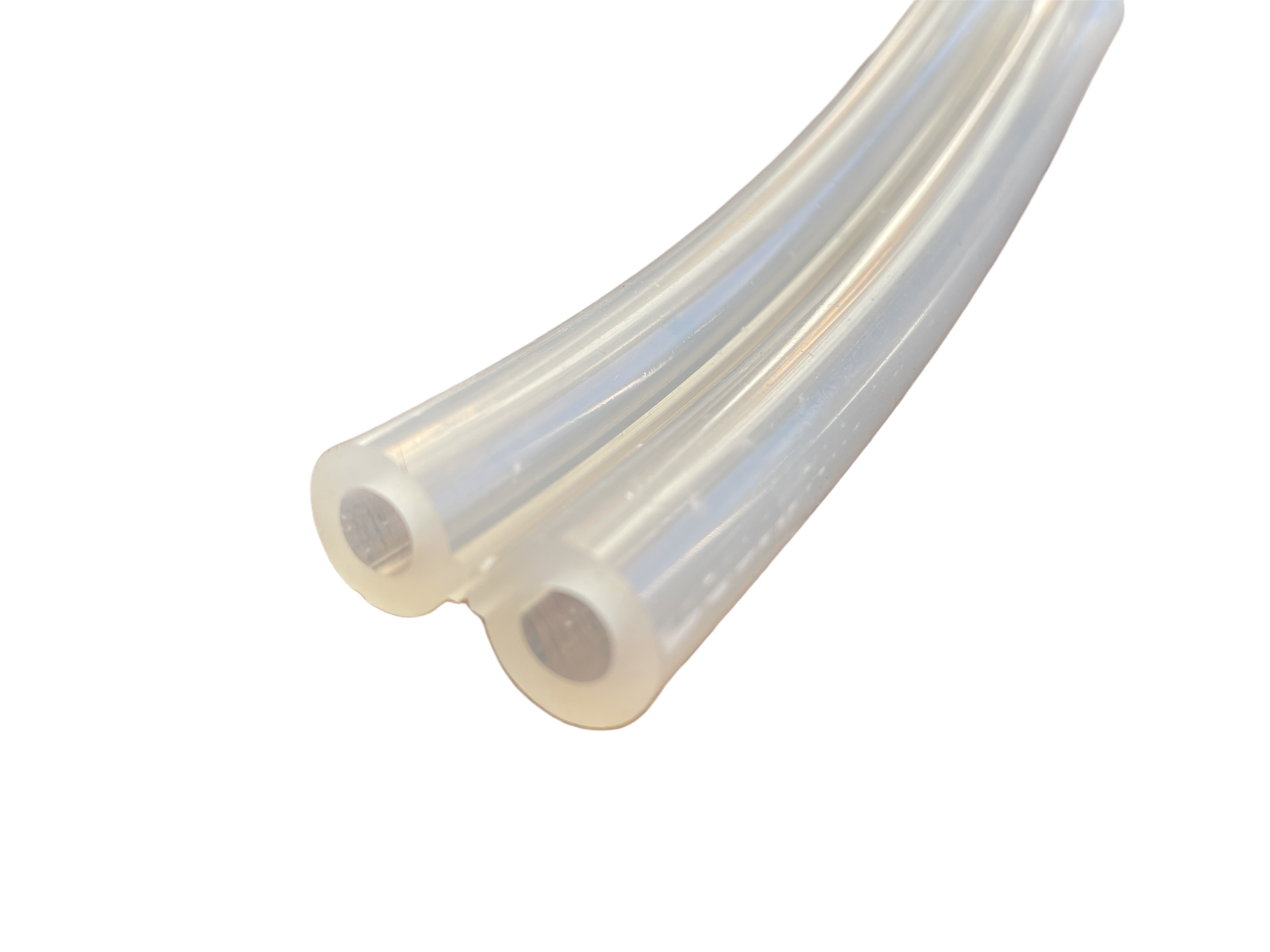 Silikon Doppelpulsschlauch, 2 x 7 x 14 mm, transparent, passend für 30-331, 25 m Rolle